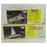 (2) WOOD SKIFF  MODEL KITS