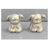 (2) CAST IRON GRISWOLD PUPS (MARKED)