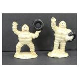 (2) CAST IRON MICHELIN MAN PAPERWEIGHTS