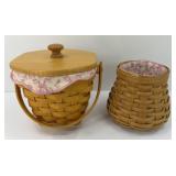 (2) LONGABERGER AMERICAN CANCER SOCIETY BASKETS