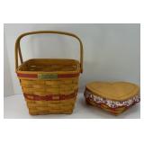 LONGABERGER CRANBERRY & SWEETHEART BASKET