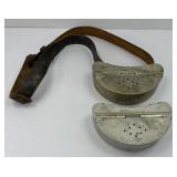(2) ANTIQUE FISHERMAN'S BAIT BELT