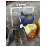 FAN , WATER JUG, TRAVEL GRILL (ALT LOCATION)