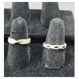 (2) STERLING SILVER RINGS