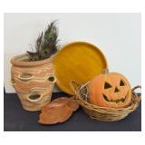 PUMPKIN DECOR, PLANTER, BASKET & MORE