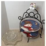 TIERED SNOWMAN COOKIE SET