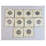 (10) SILVER DIMES 1949D