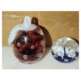 (2) PAPERWEIGHTS JOE RICE & ST CLAIR