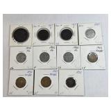 (11) ANTIQUE CANADIAN COINS 1857-1953