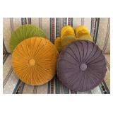 MID CENTURY INSPIRED PILLOWS & FOOTSTOOL