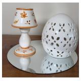 BATTERY LAMP & CANDLE LAMP ON MIRROR
