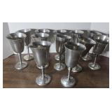 PEWTER GOBLETS W/ DAMAGE