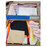 (2) BOXES OF FABRIC & PATTERNS
