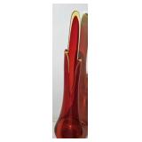 ART GLASS VASE W/ CADMIUM