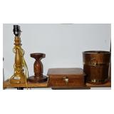 WOOD LAMP, ICE BUCKET, TRINKET BOX & MORE