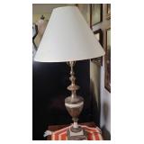 HEAVY MARBLE & METAL DECORATOR LAMP