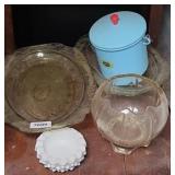 CHILDS POT, GLASS SERVING DISHES & MORE