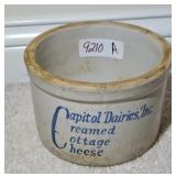 CAPITAL DAIRIES COTTAGE CHEESE CROCK