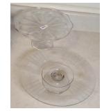 (2) CAKE PLATES
