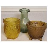 MID CENTURY COLORED GLASS
