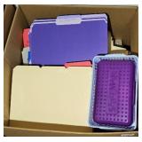BOX OF OFFICE FOLDERS & NOTEBOOKS