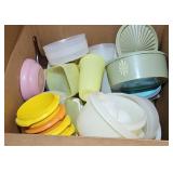 BOX OF VINTAGE TUPPERWARE