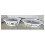 GLASBAKE CASSEROLE & DIVIDED VEGETABLE