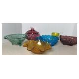 MID CENTURY COLORED GLASS