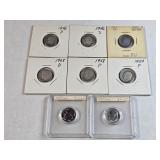 (8) SILVER DIMES 1946-1964