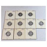 (10) 1949 SILVER DIMES