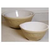 (3) CROCK MIXING BOWLS