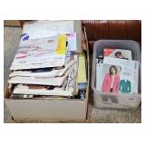 TOTE & BOX OF PATTERNS