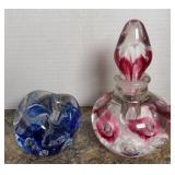 JOE RICE PAPERWEIGHT PERFUME BOTTLE & OTHER