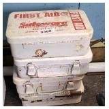 (4) METAL FIRST AID BOXES