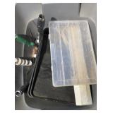 TOTE OF PAINTING SUPPLIES