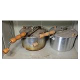 (2) VINTAGE POPCORN POPPERS