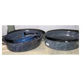 (2) GRANITE ROASTER