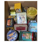 LARGE BOX OF TINS