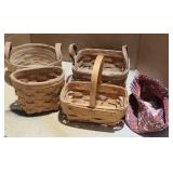 (4) SMALL LONGABERGER BASKETS