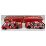 (2) KEN SCHRADER BUDWEISER 1:24 DIECAST CARS