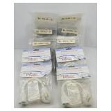 (4) EXTENSION CORDS, FLAT PANEL, 6 INCH & COVERS