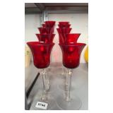 (10) LONG STEMMED VOTIVE CANDLE HOLDERS