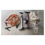JUMPER CABLES, TIRE PUMPS
