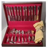 SILVERWARE SET COMMUNITY PLATE W/ MONOGRAM