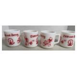 (4) ANCHOR HOCKING TOM & JERRY MUGS