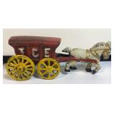 CAST IRON CARRIAGE W/ HORSE