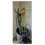 TIKI TORCHES, GARDEN ITEMS, TRASH CAN