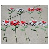 (9) METAL FLOWERS