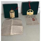 (2) COMMUNITY BUILDING ORNAMENTS