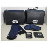 (4) STAR WARS TRAVEL KITS MASK, SOCKS, EARPLUGS